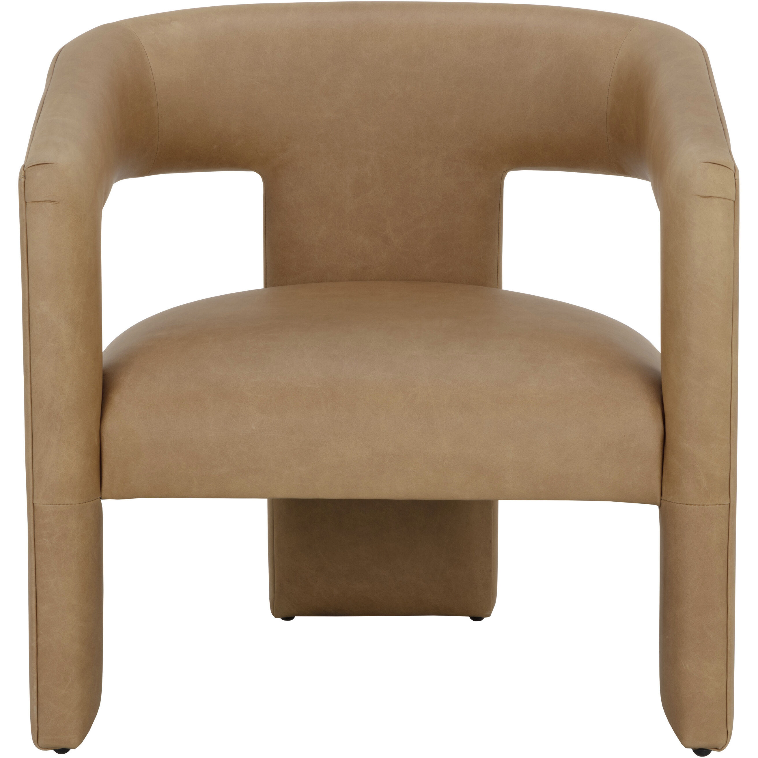 Cobourg Ludlow Sesame Leather Lounge Chair